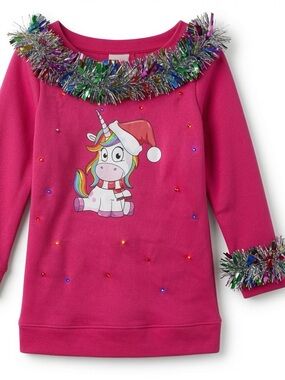 THE UGLY HOLIDAYS 🦄🎄Light Up Unicorn Tunic Sweatshirt